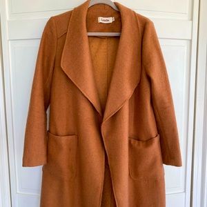 LIKE NEW- Tan Pea Coat (casual) w Pockets — size 8